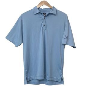 FootJoy Mens Size Large Blue with Lines Polo Shirt Timber Creek Golf Club